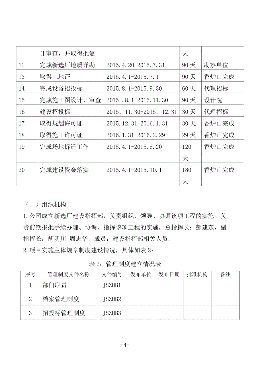 江西某矿业节能减排及技术改造工程建设实施准备阶段工作计划_第4页