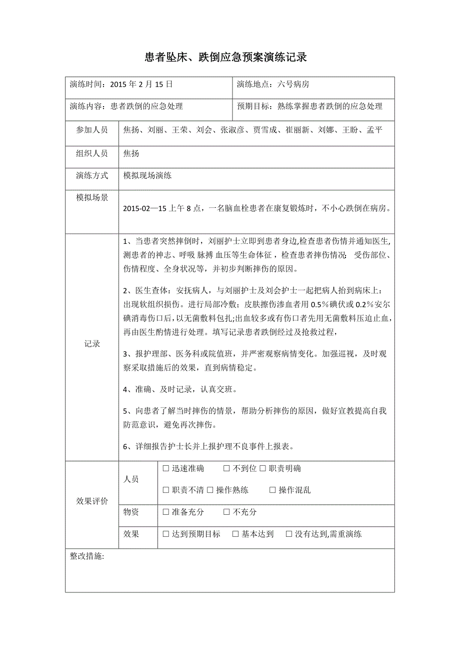 应急预案演练记录76240_第1页