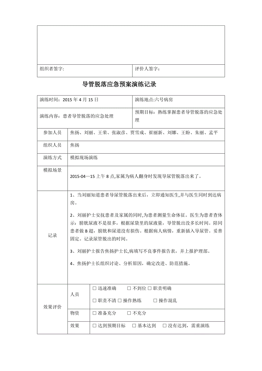 应急预案演练记录76240_第4页