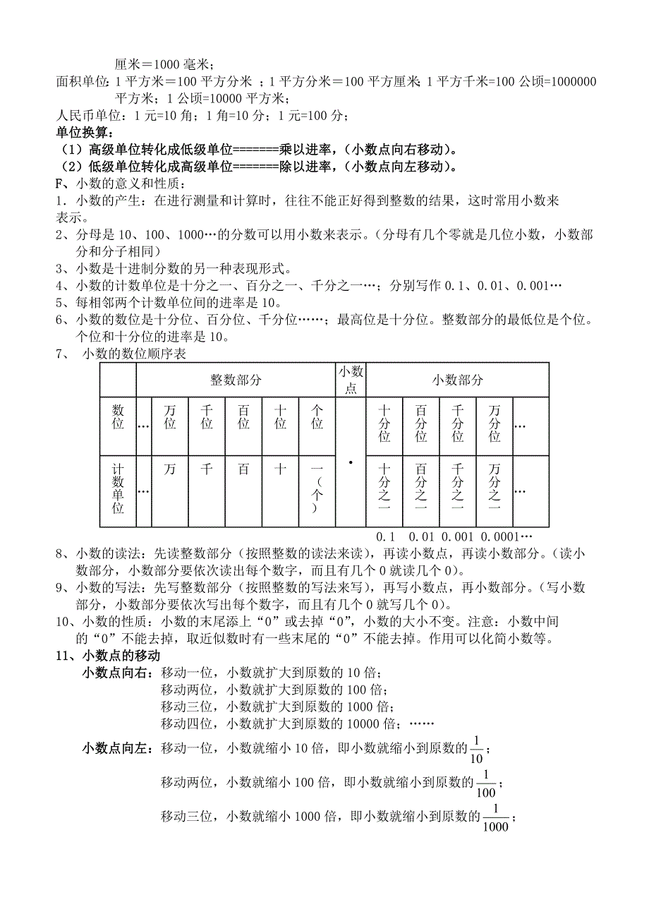 四年级数学下册总复习知识要点_第2页