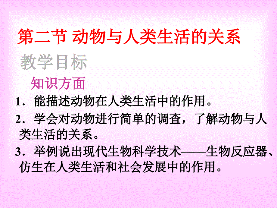 动物与人类的关系PPT课件_第1页