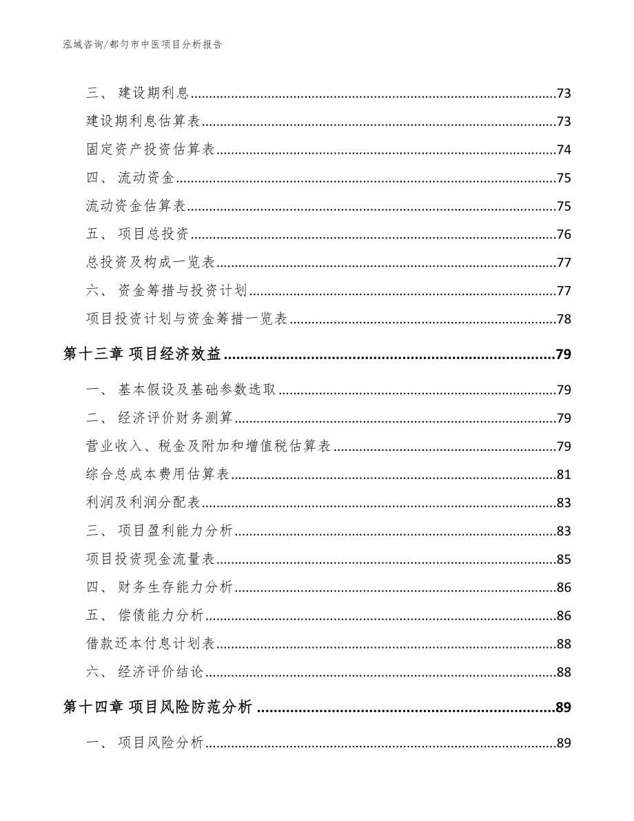 都匀市中医项目分析报告模板范本_第5页