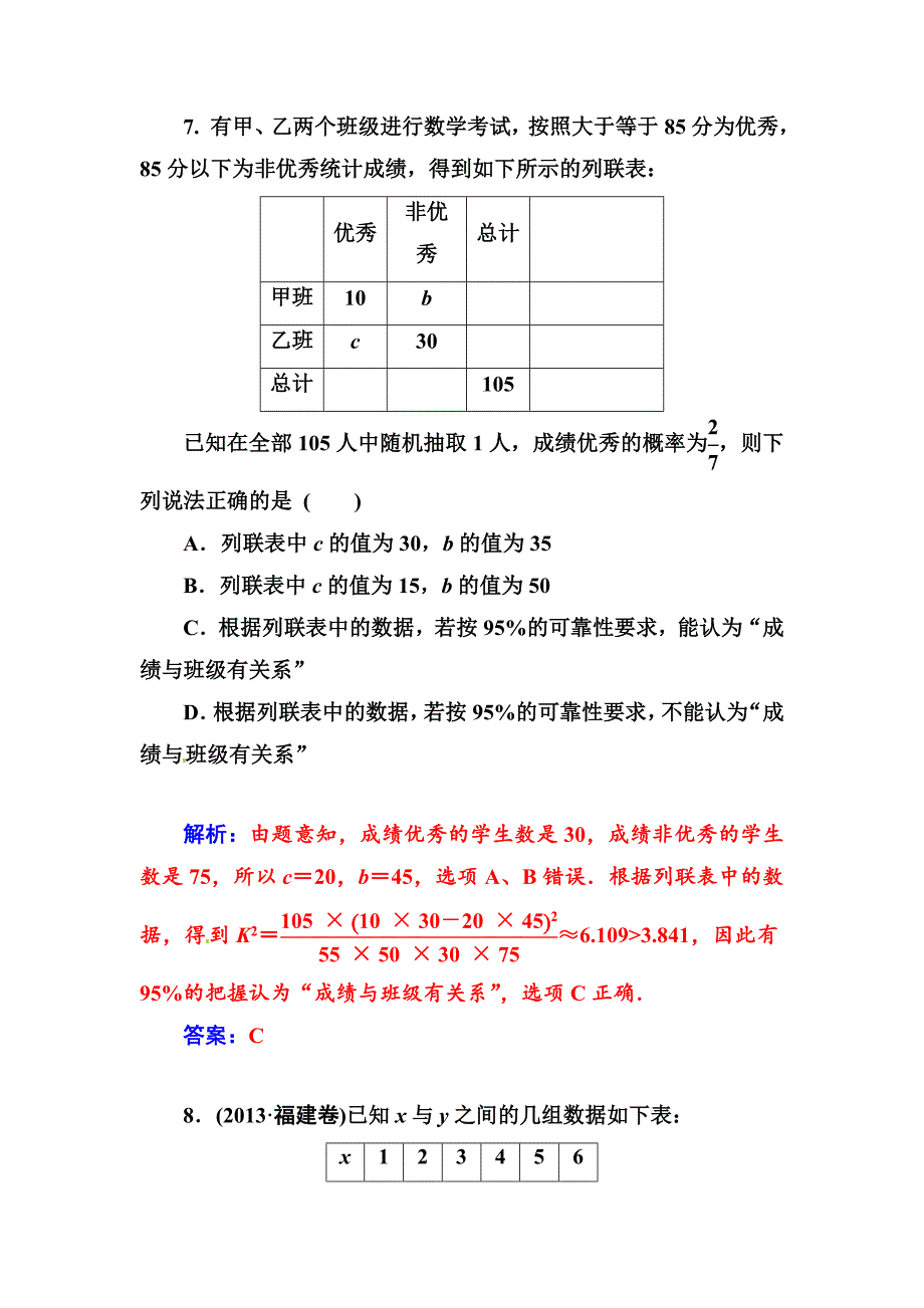 [最新]人教A版数学选修【23】第三章统计案例章末过关检测卷及答案_第4页