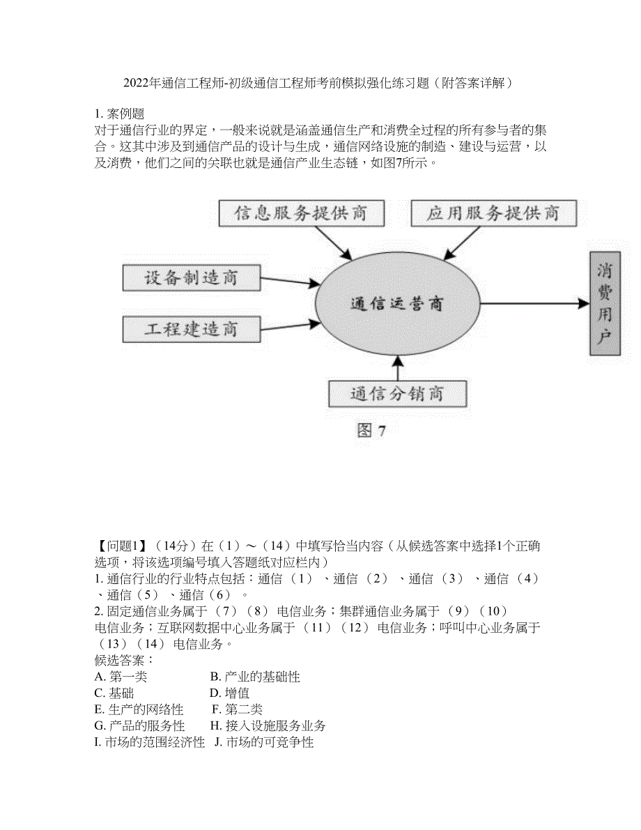 2022年通信工程师-初级通信工程师考前模拟强化练习题41（附答案详解）_第1页