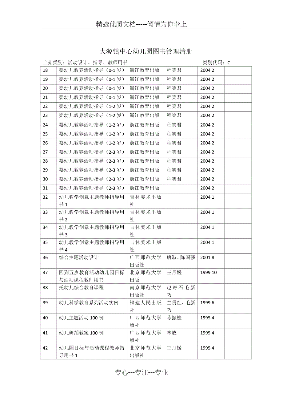 大源镇中心幼儿园图书管理清册好育园_第2页