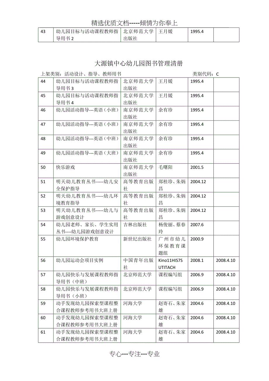 大源镇中心幼儿园图书管理清册好育园_第3页