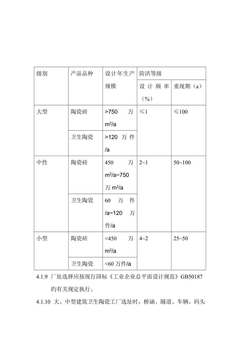 建筑卫生陶瓷工厂设计规范_第2页