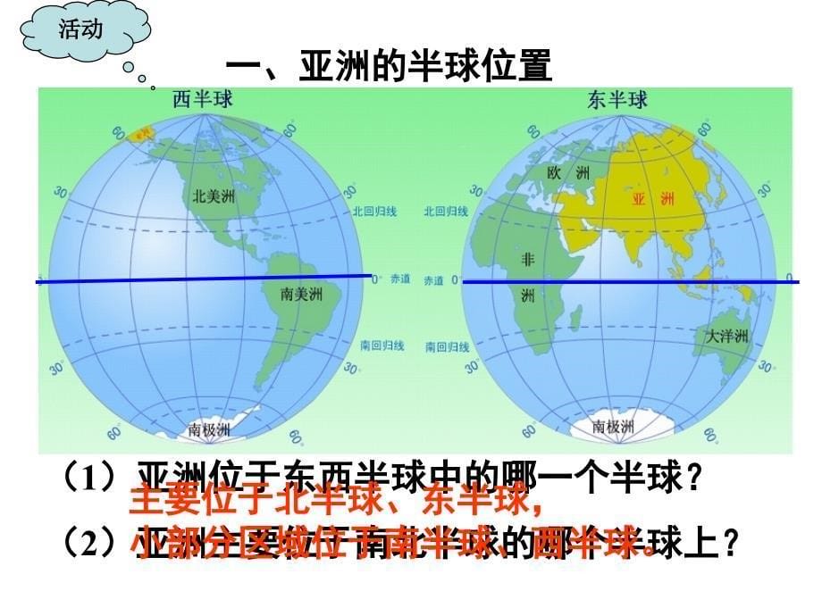 新人教版七年级地理下册六章我们生活的大洲亚洲第一节位置和范围课件13_第5页