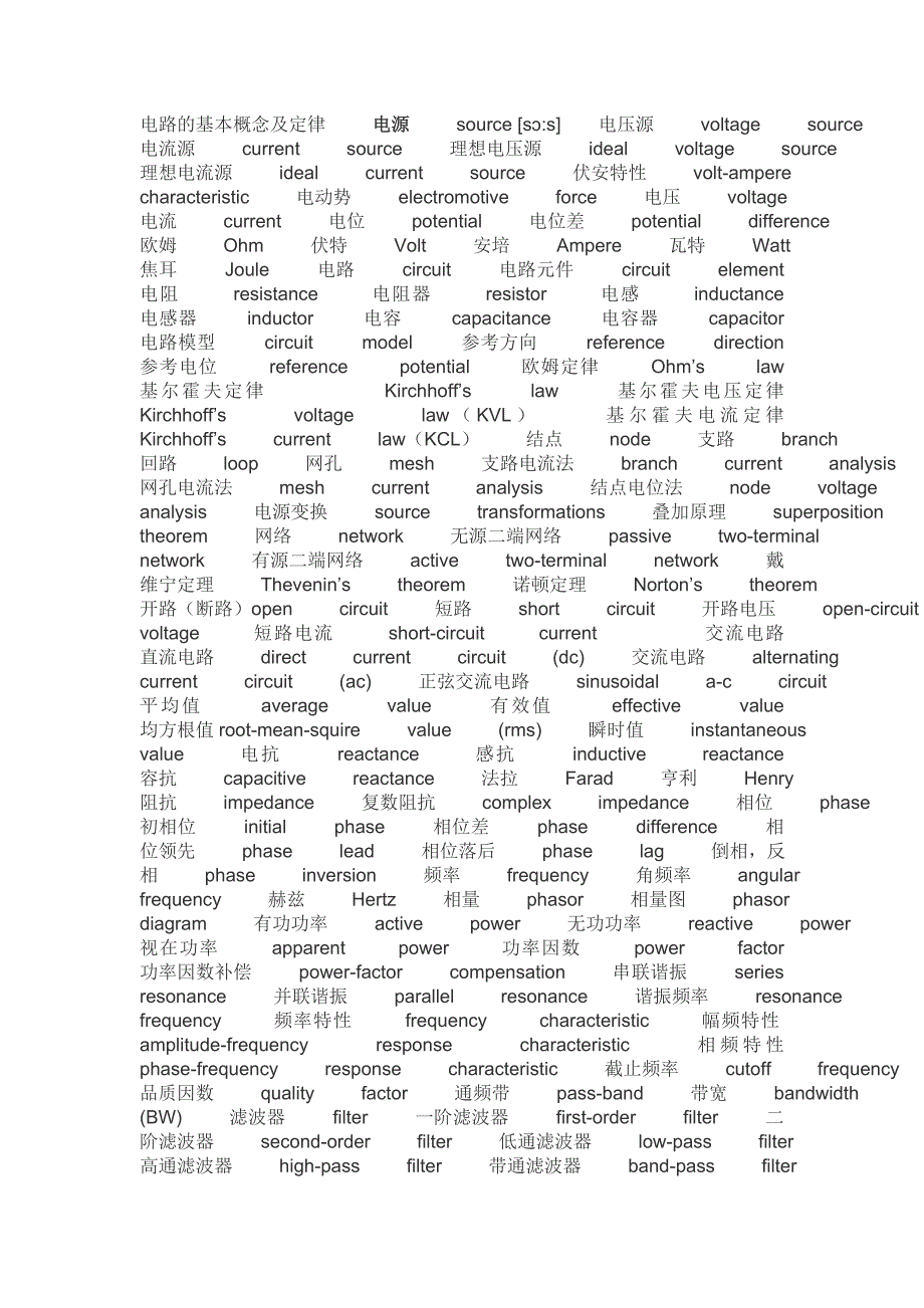 电气专业术语-最全.doc_第1页