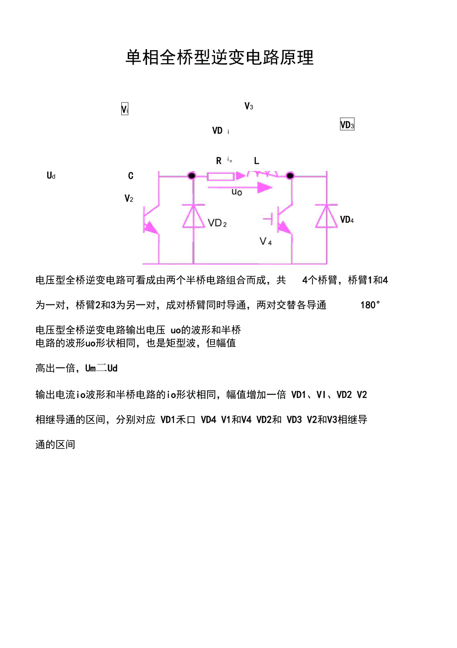 单相全桥逆变电路原理_第1页