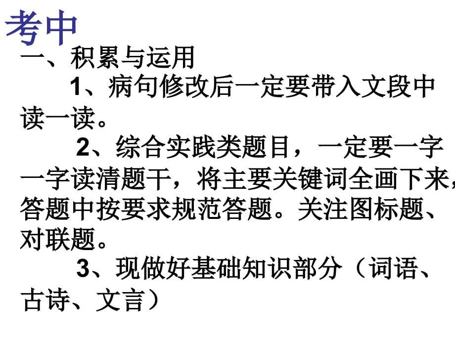 语文考试注意事项_第5页