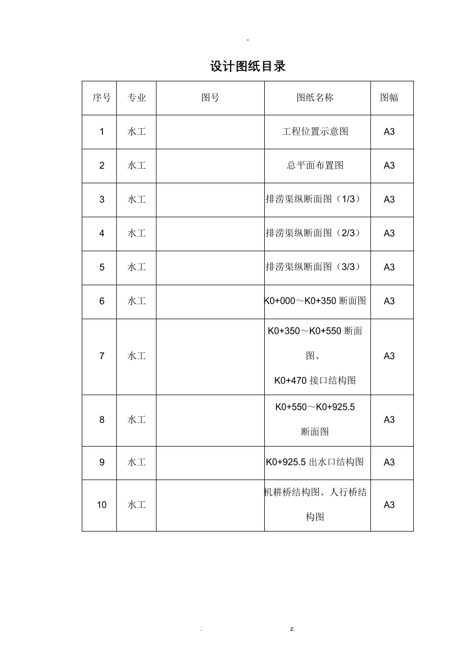 &#215;&#215;市镇村排洪渠工程-初设报告_第4页