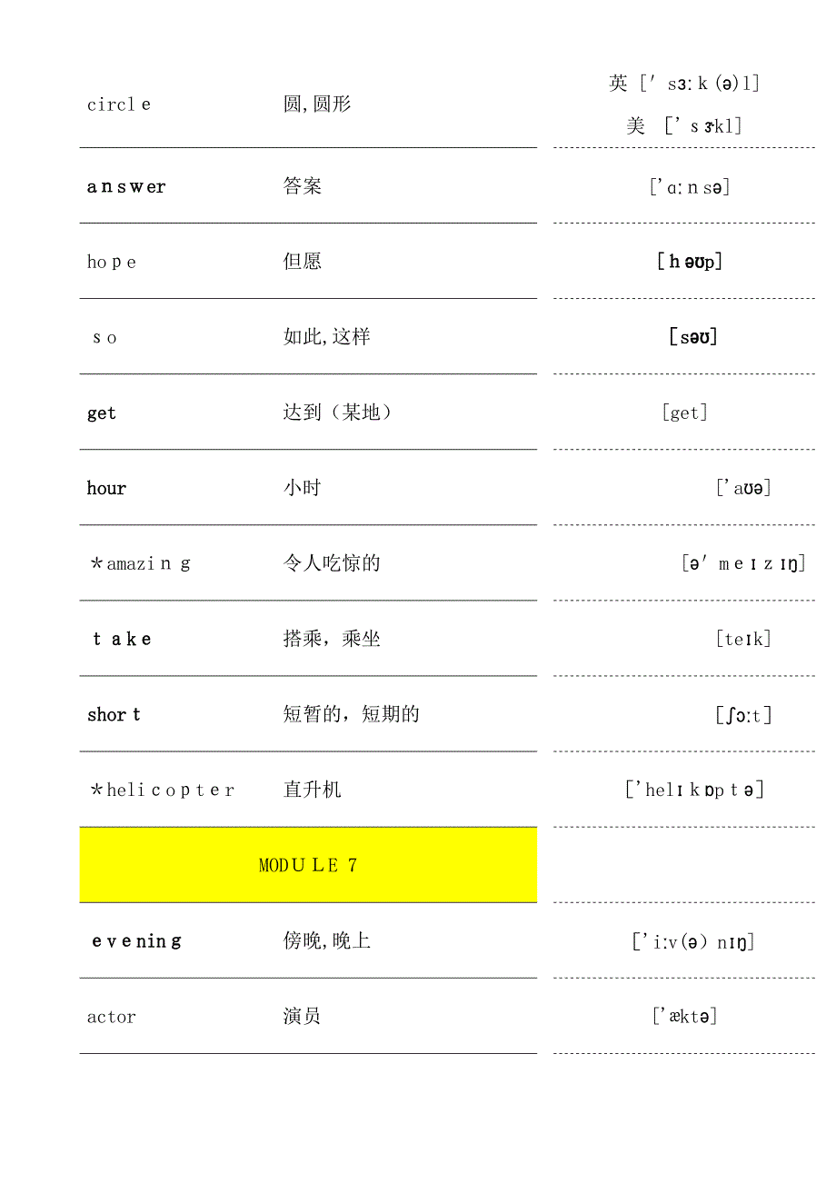 5下单词及音标(一年级起点-外研)_第4页