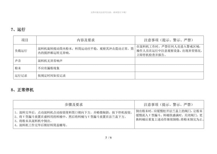 混料机操作规程WORD_第5页