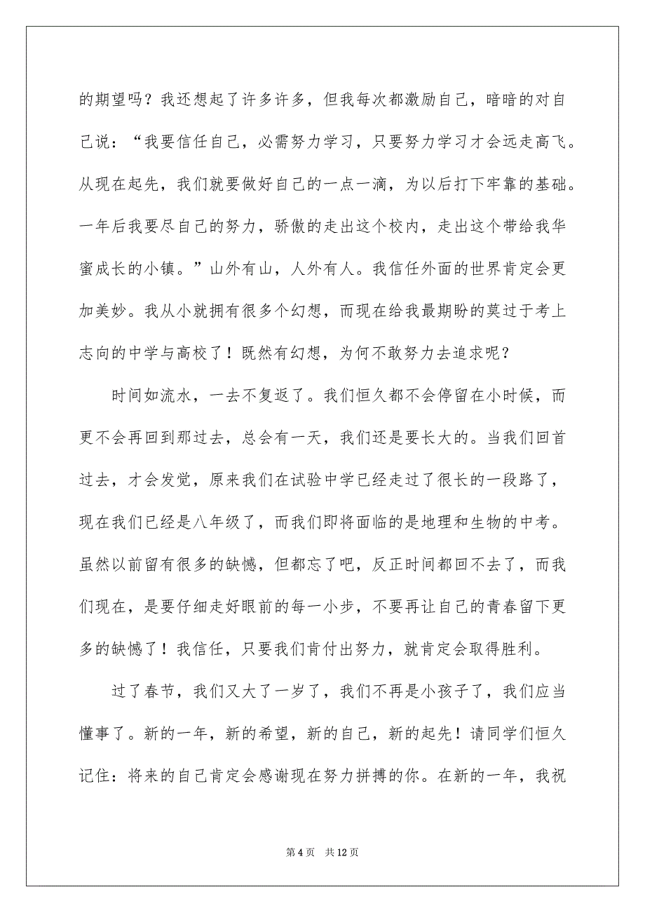新春优秀作文_第4页