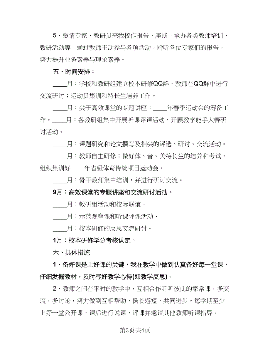 初中教师个人研修计划范本（2篇）.doc_第3页