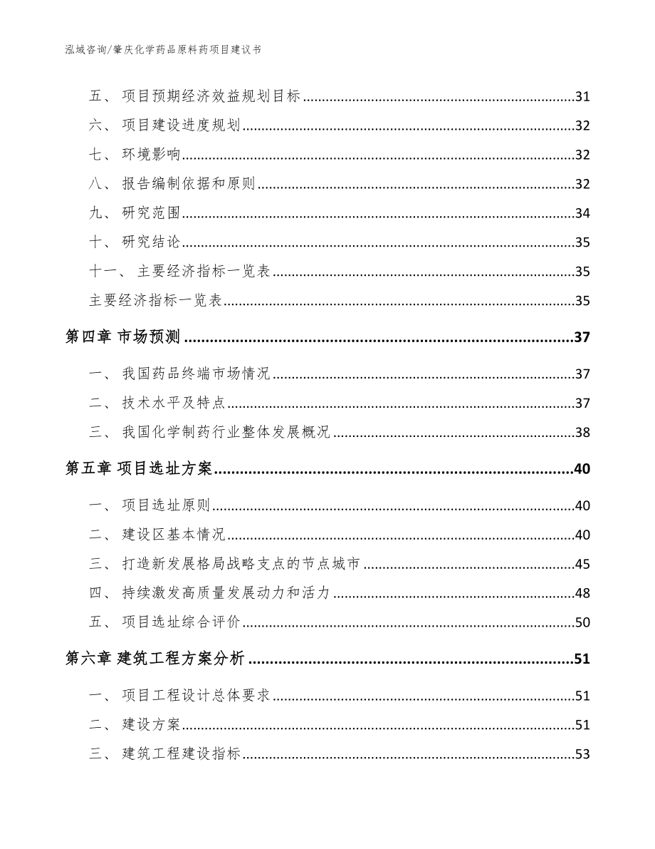 肇庆化学药品原料药项目建议书（参考范文）_第3页