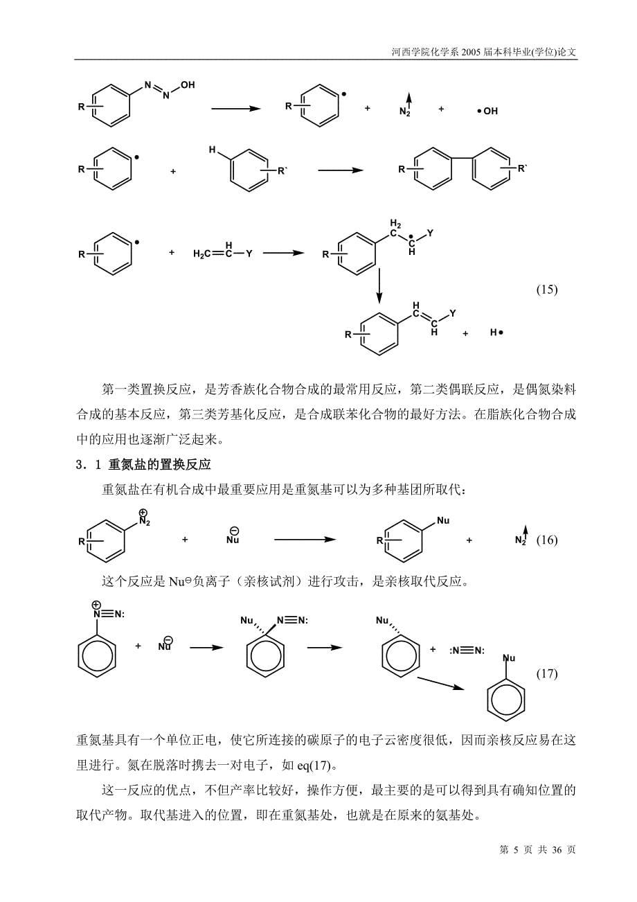 重氮盐的制备及其应用文献综述_第5页