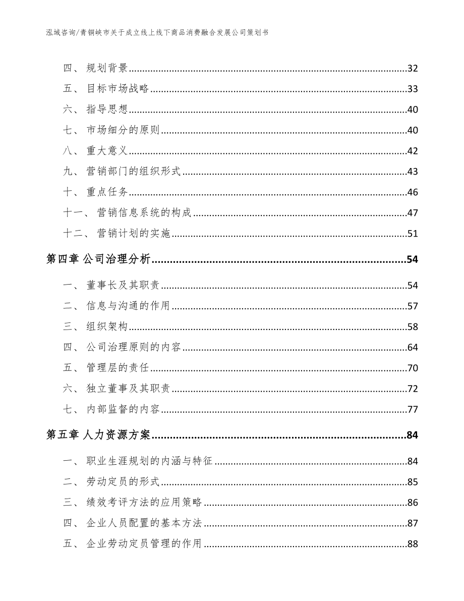 青铜峡市关于成立线上线下商品消费融合发展公司策划书【范文】_第3页