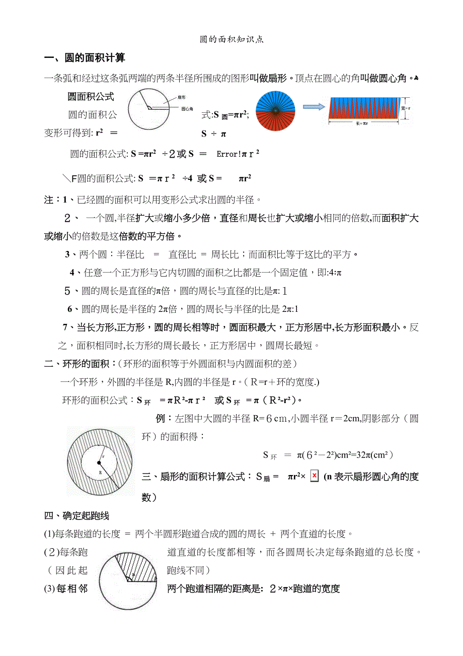 圆的面积知识点_第1页