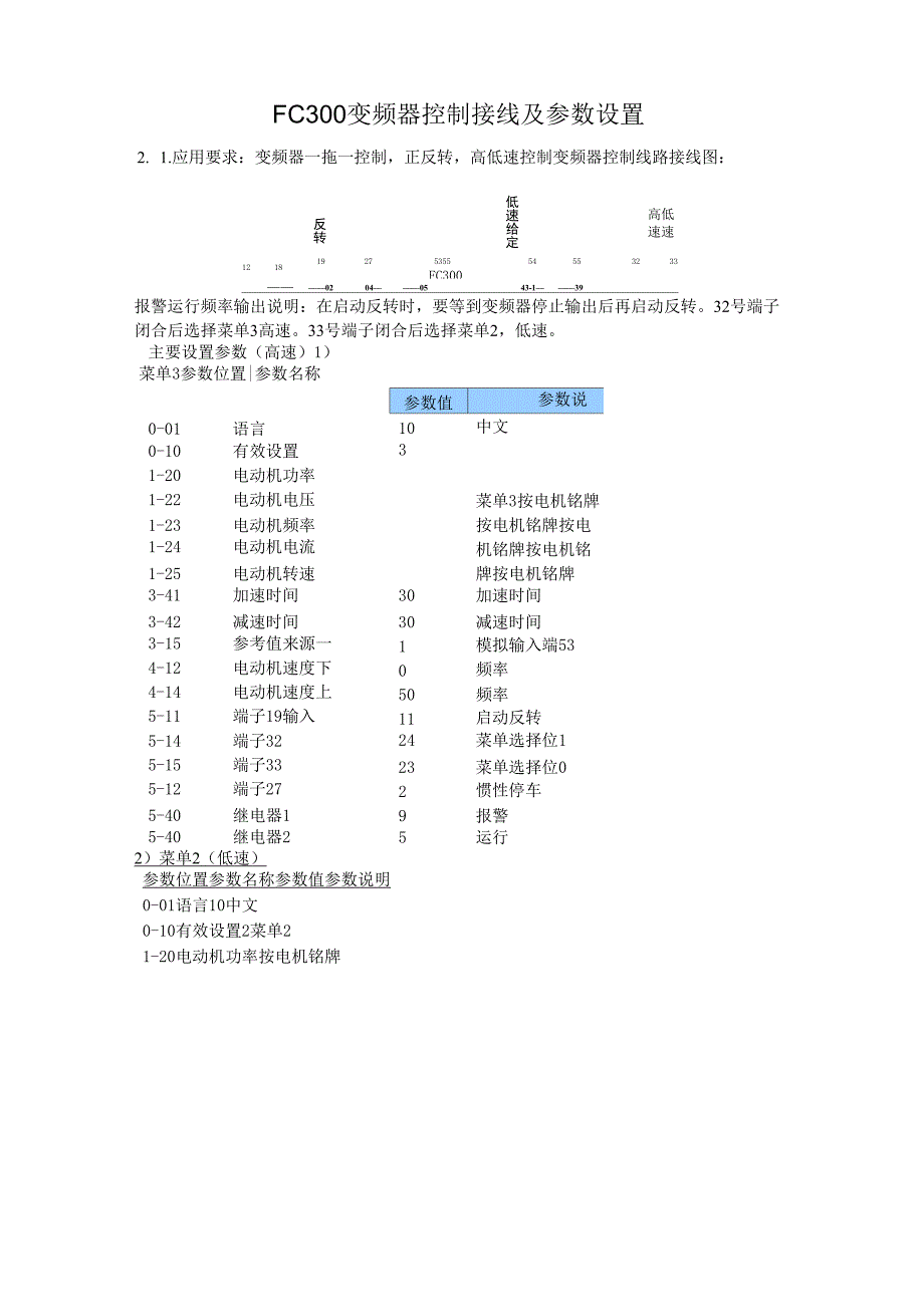 FC300接线及参数设置_第1页