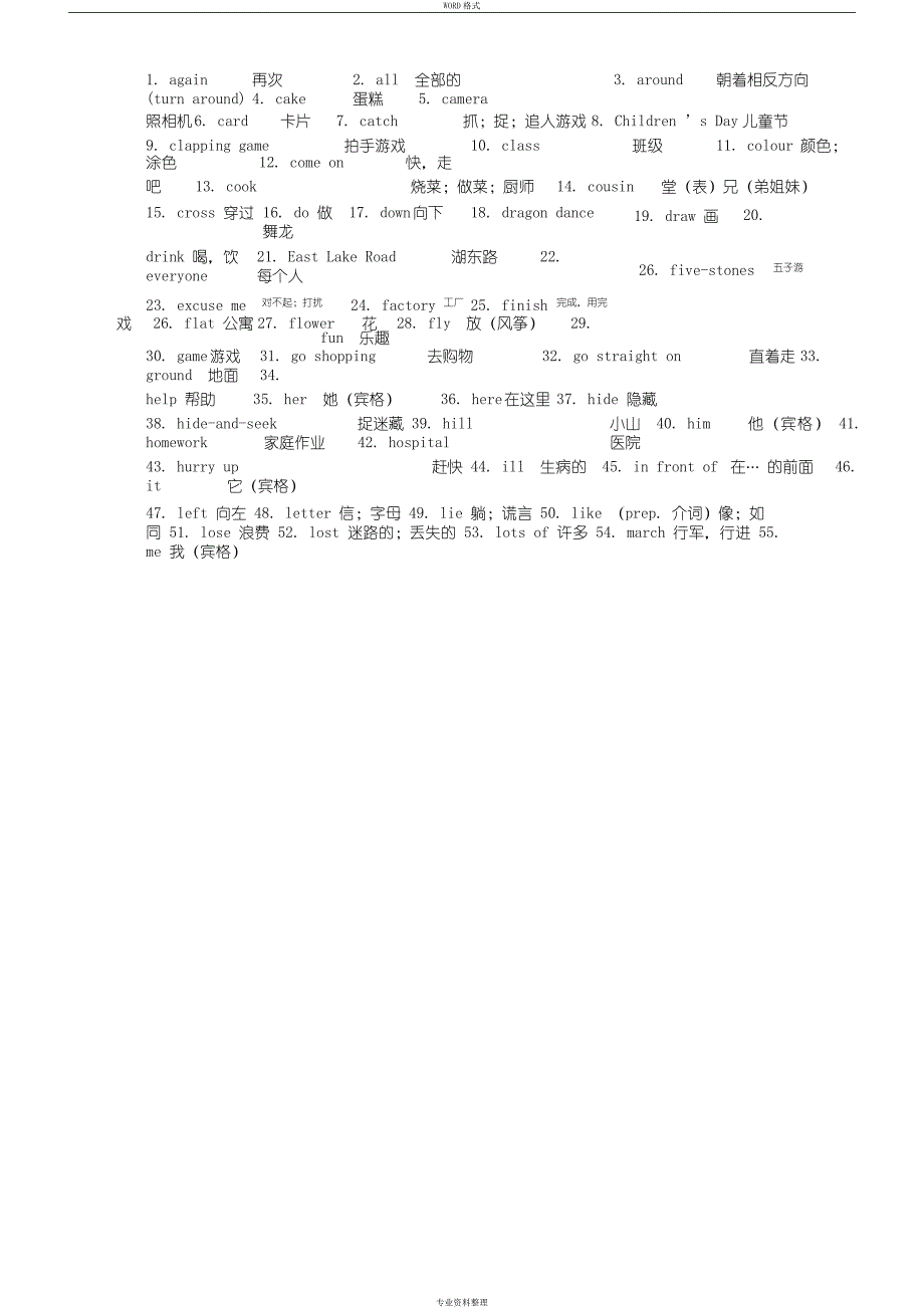 小学一到六年级的英语单词_第2页