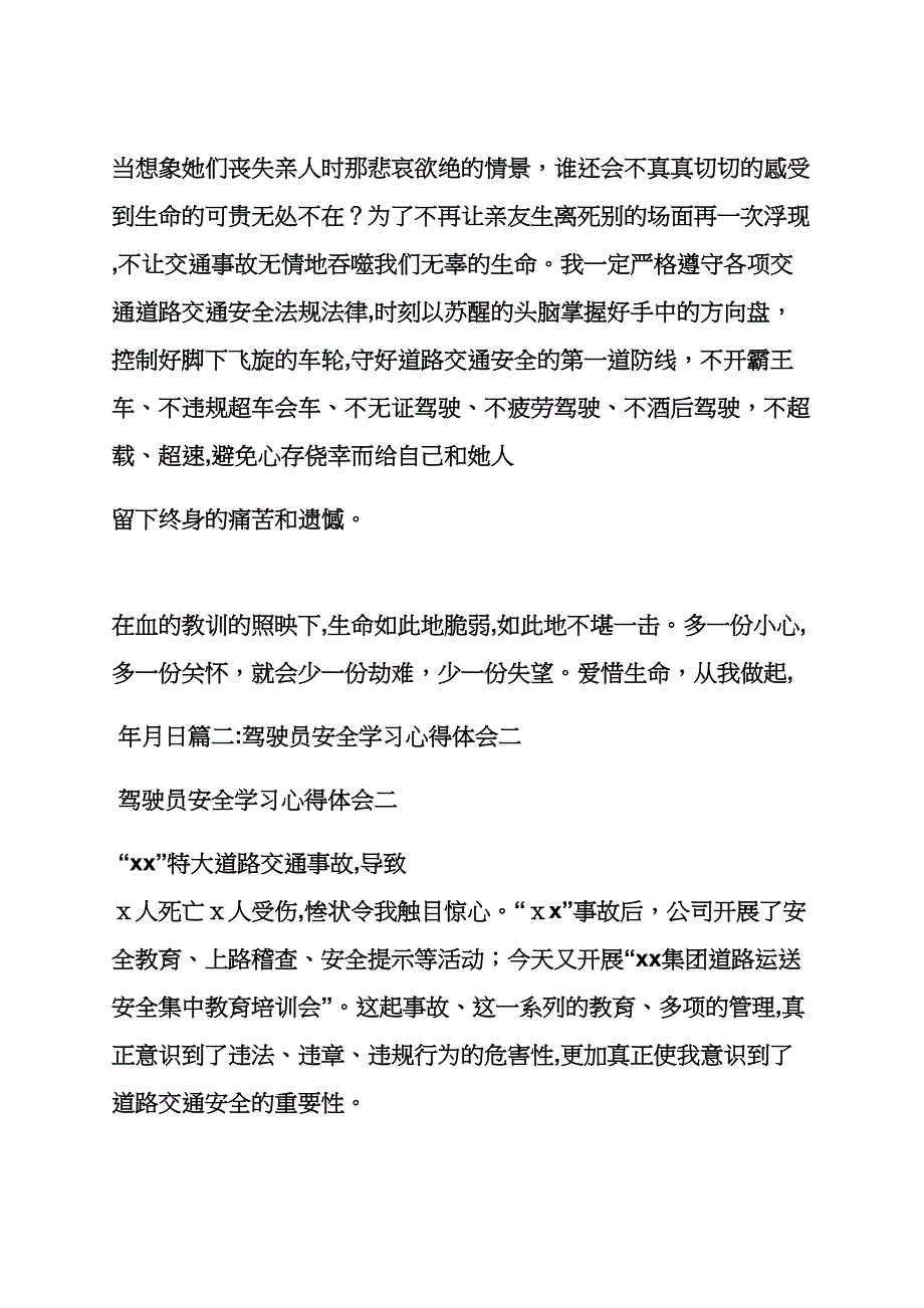 汽车驾驶员心得体会_第4页