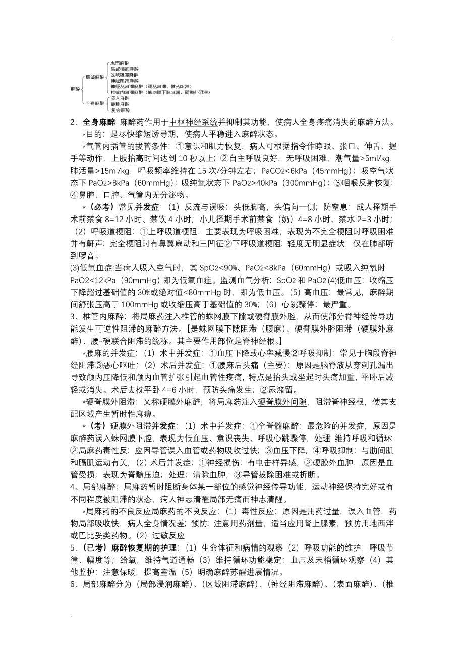 外科护理学知识点整理94666_第5页