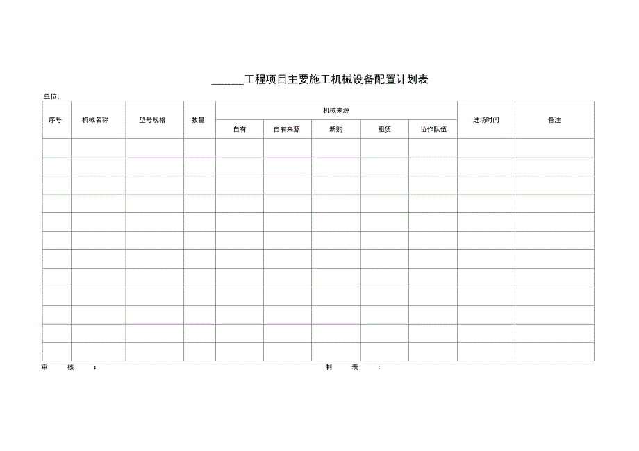 机械报表及管理表格_第4页