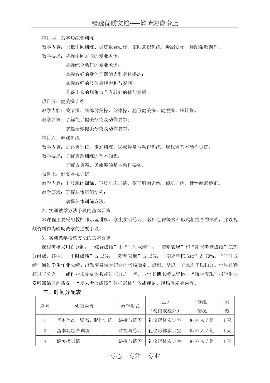 形体姿态与体能训练教学大纲_第2页