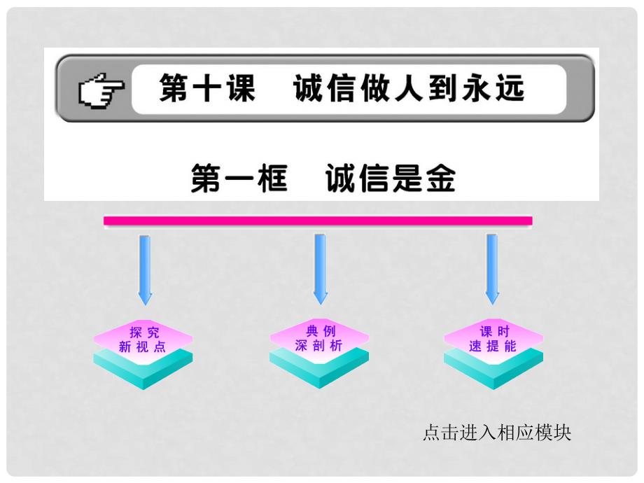 八年级政治上册 4.10.1《诚信是金》教学课件 人教实验版_第1页