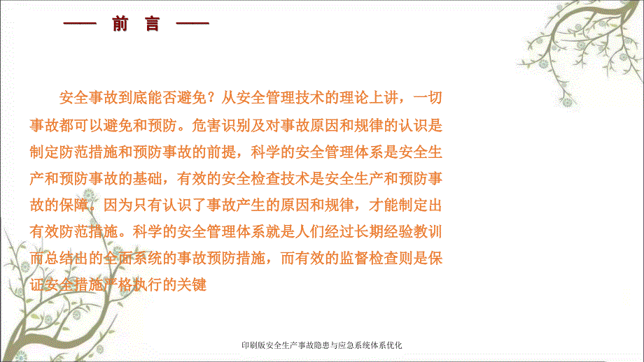 印刷版安全生产事故隐患与应急系统体系优化PPT课件_第4页