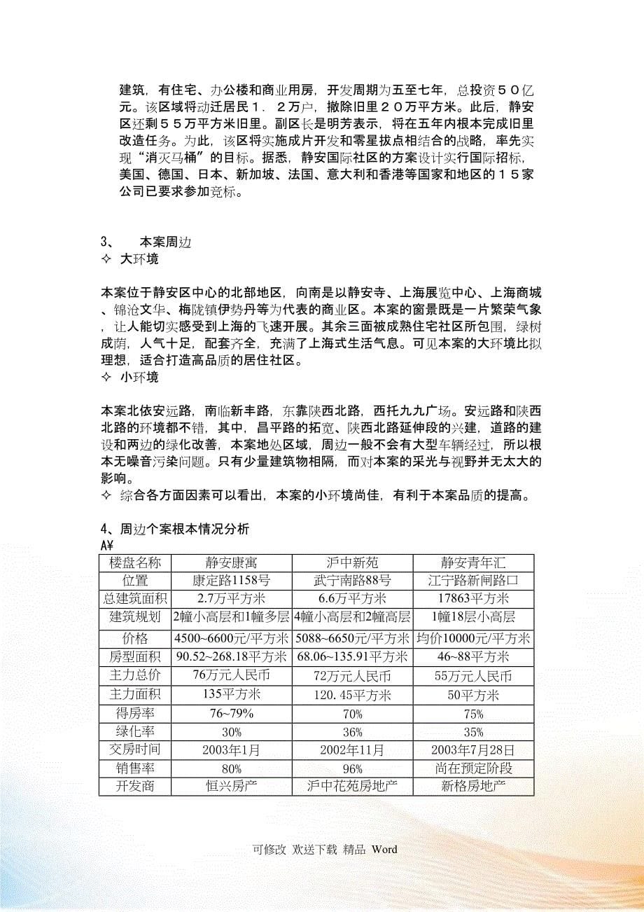 【房地产】上海静安茗园策划方案_第5页