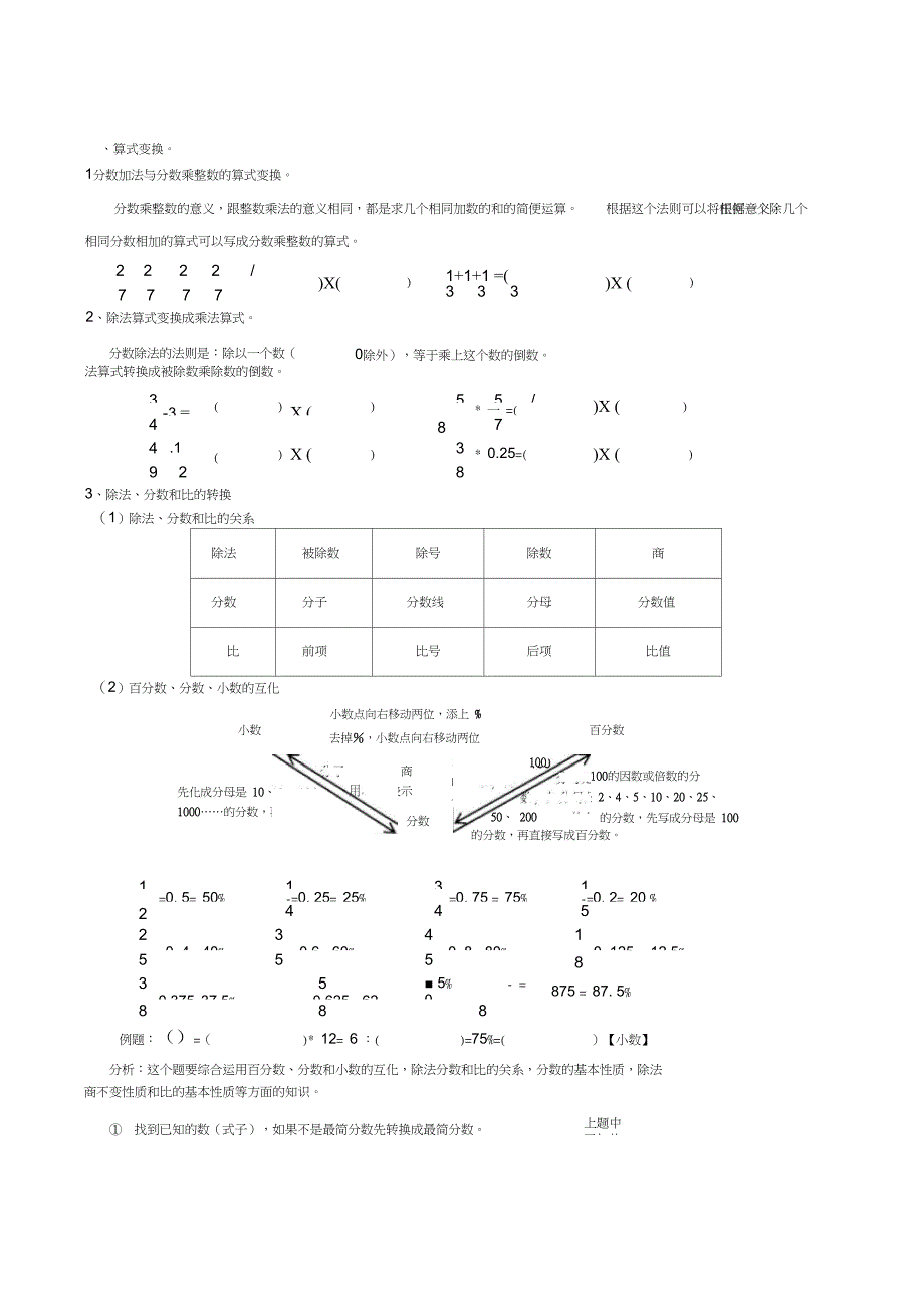 (完整word版)六年级年级上册数学易考易错题集锦_第1页