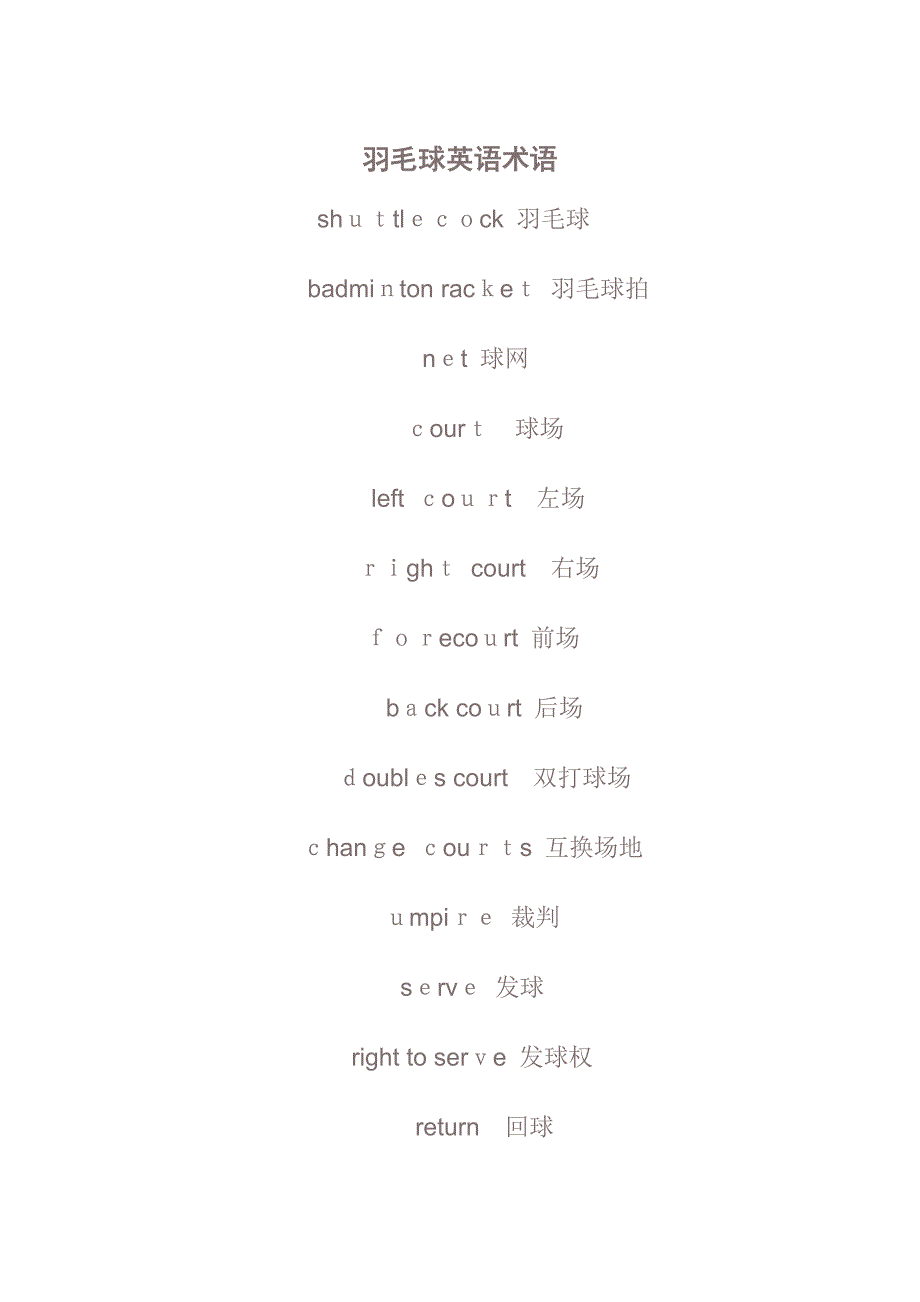 羽毛球英语术语_第1页