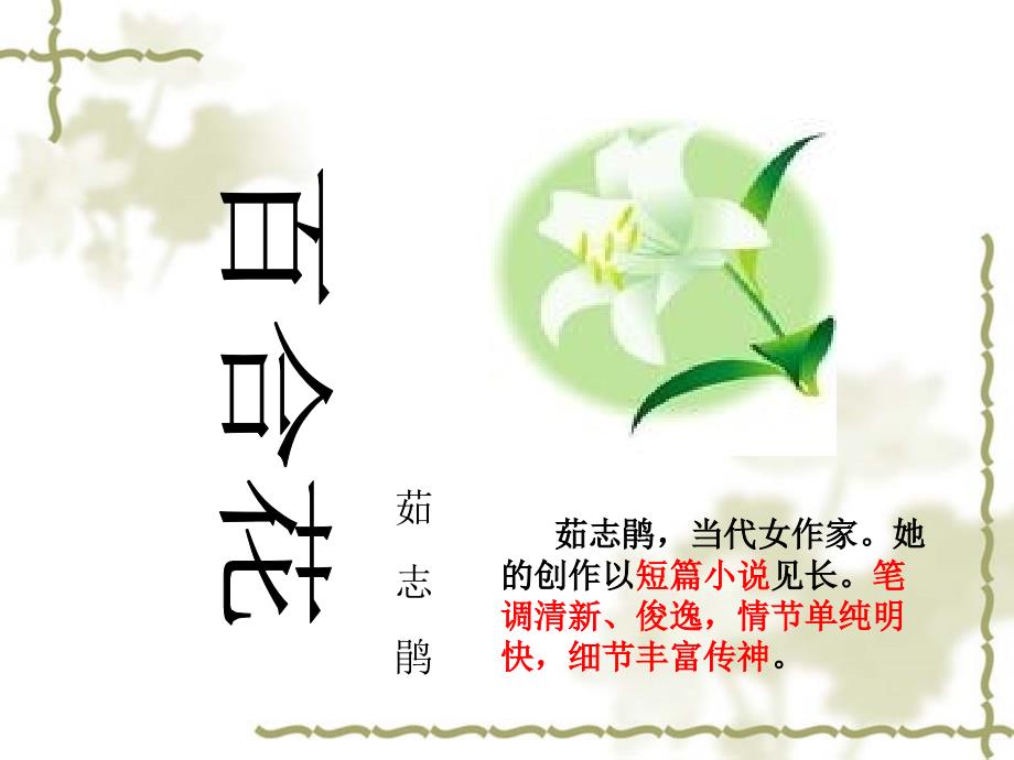 茹志鹃《百合花》课件.ppt_第2页