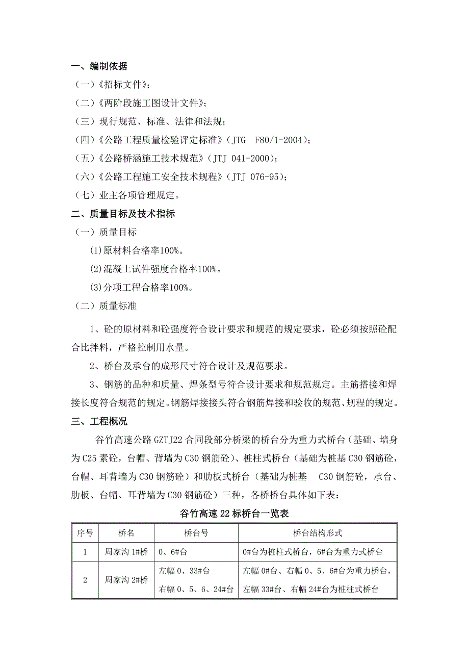 桥台、承台施工方案_第1页