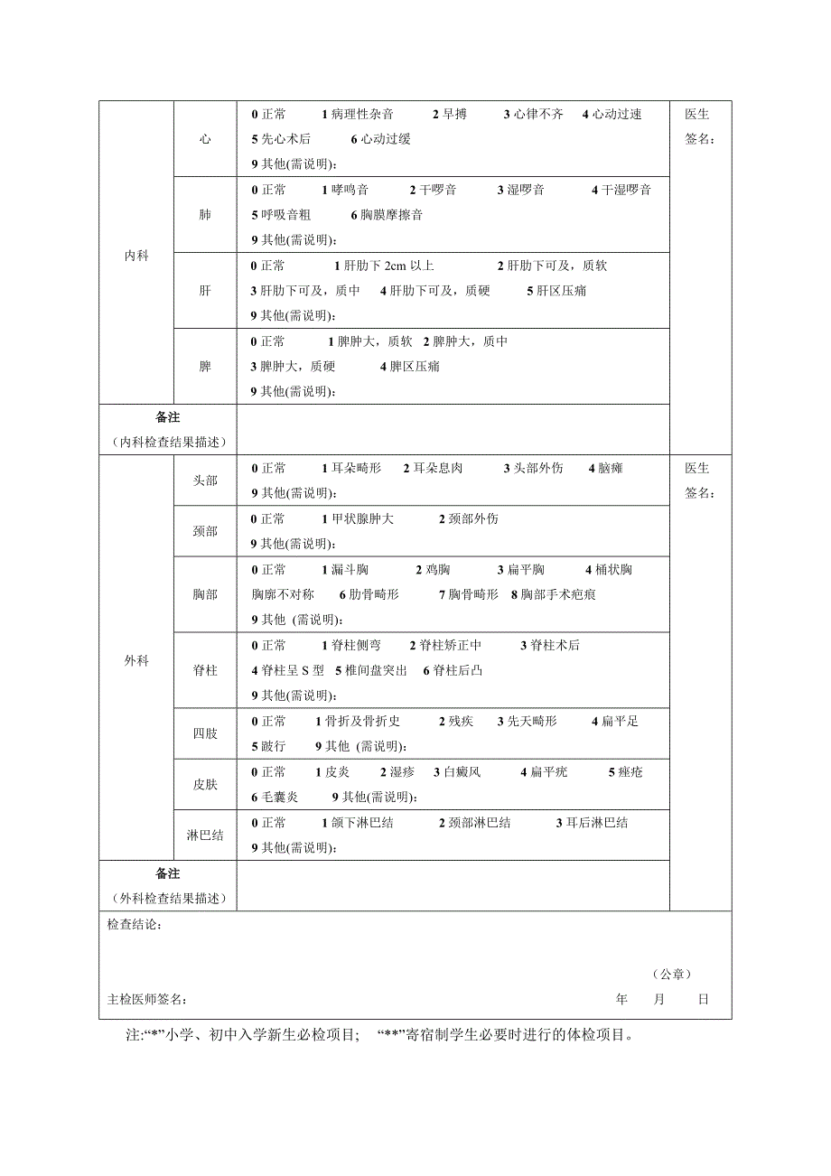 中小学生体检表_第2页