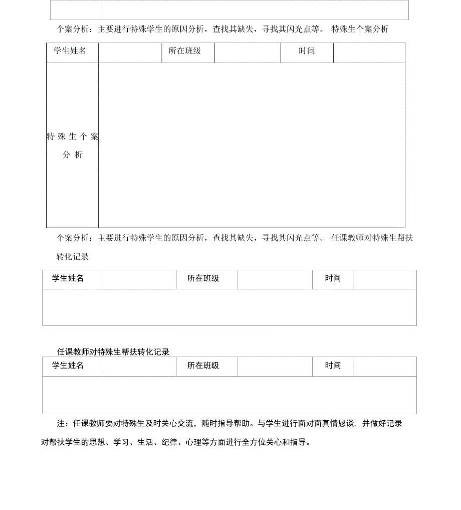 任课教师对特殊生帮扶转化记录_第5页