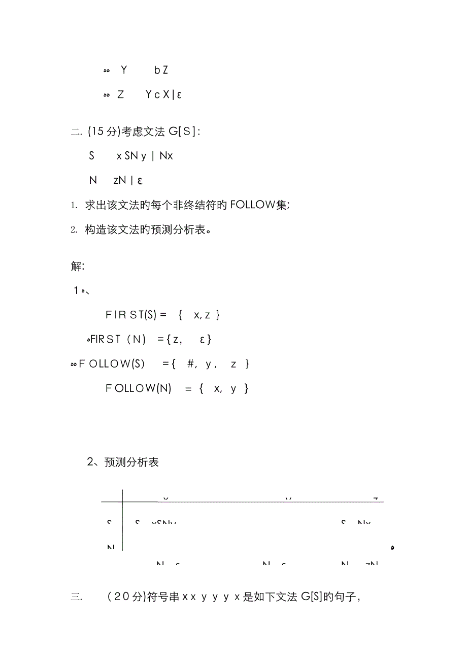 编译原理试题与解析-北京工业大学-01_第2页