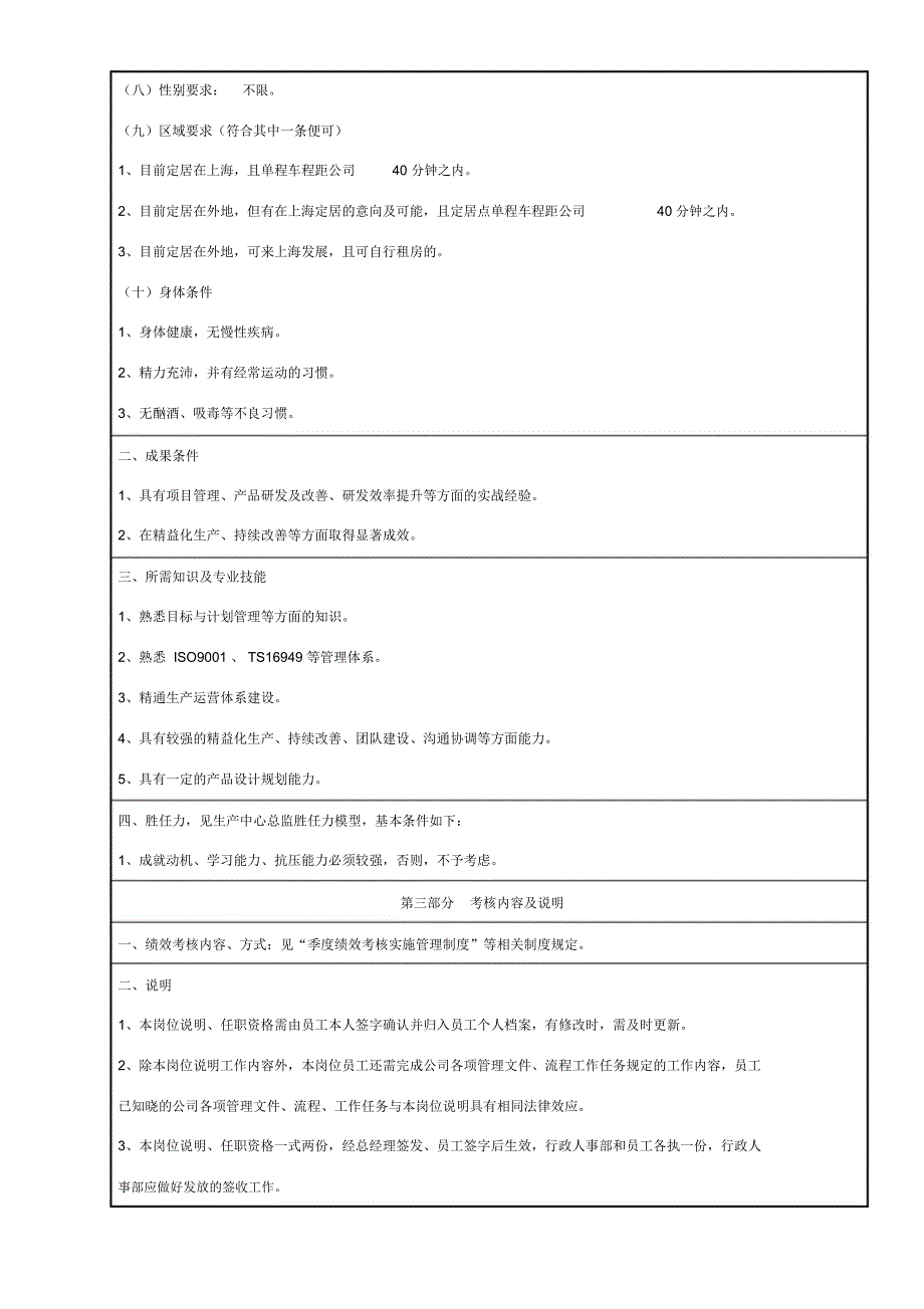 生产副总岗位说明、任职资格_第4页