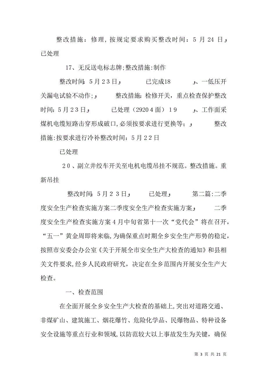 二季度矿井安全生产标准化检查问题_第3页