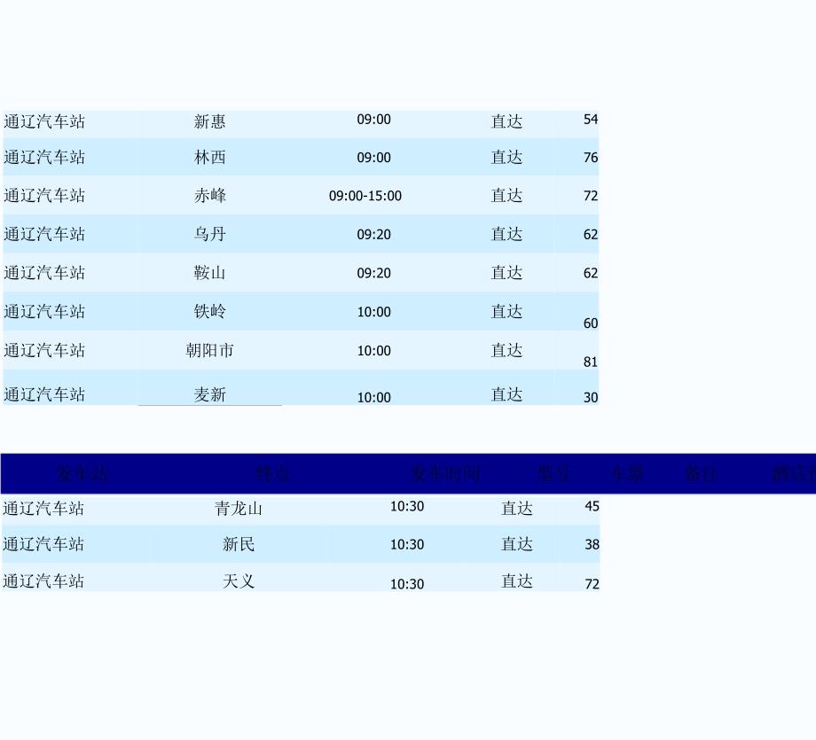 通辽汽车站时刻表_第3页