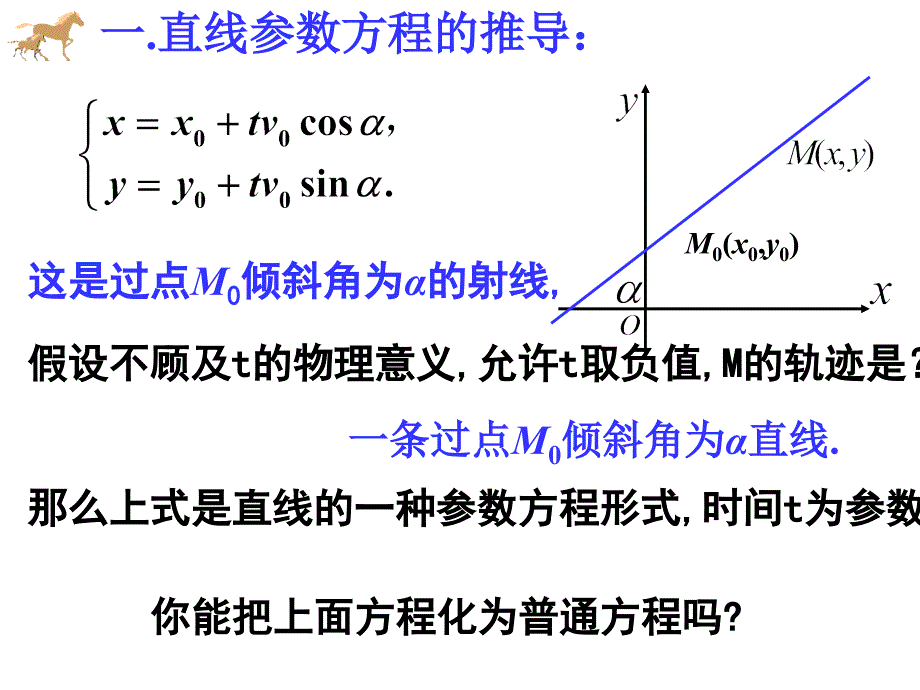 直线的参数方程新课程高中数学选修模块优质课比赛课件_第3页