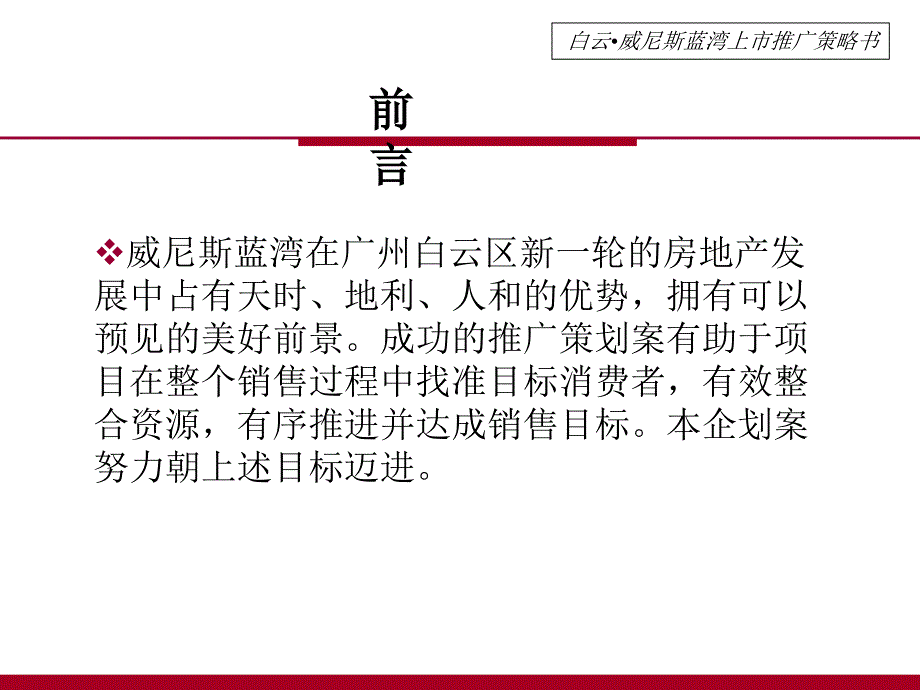 威尼斯蓝湾上市推广策略书课件_第2页