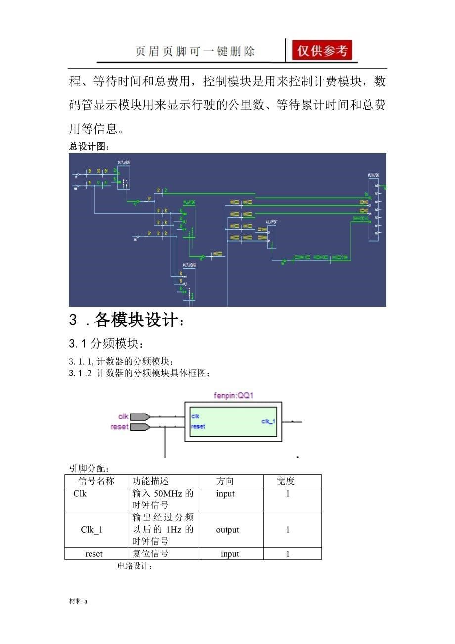 基于FPGA的出租车计价器设计特选材料_第5页