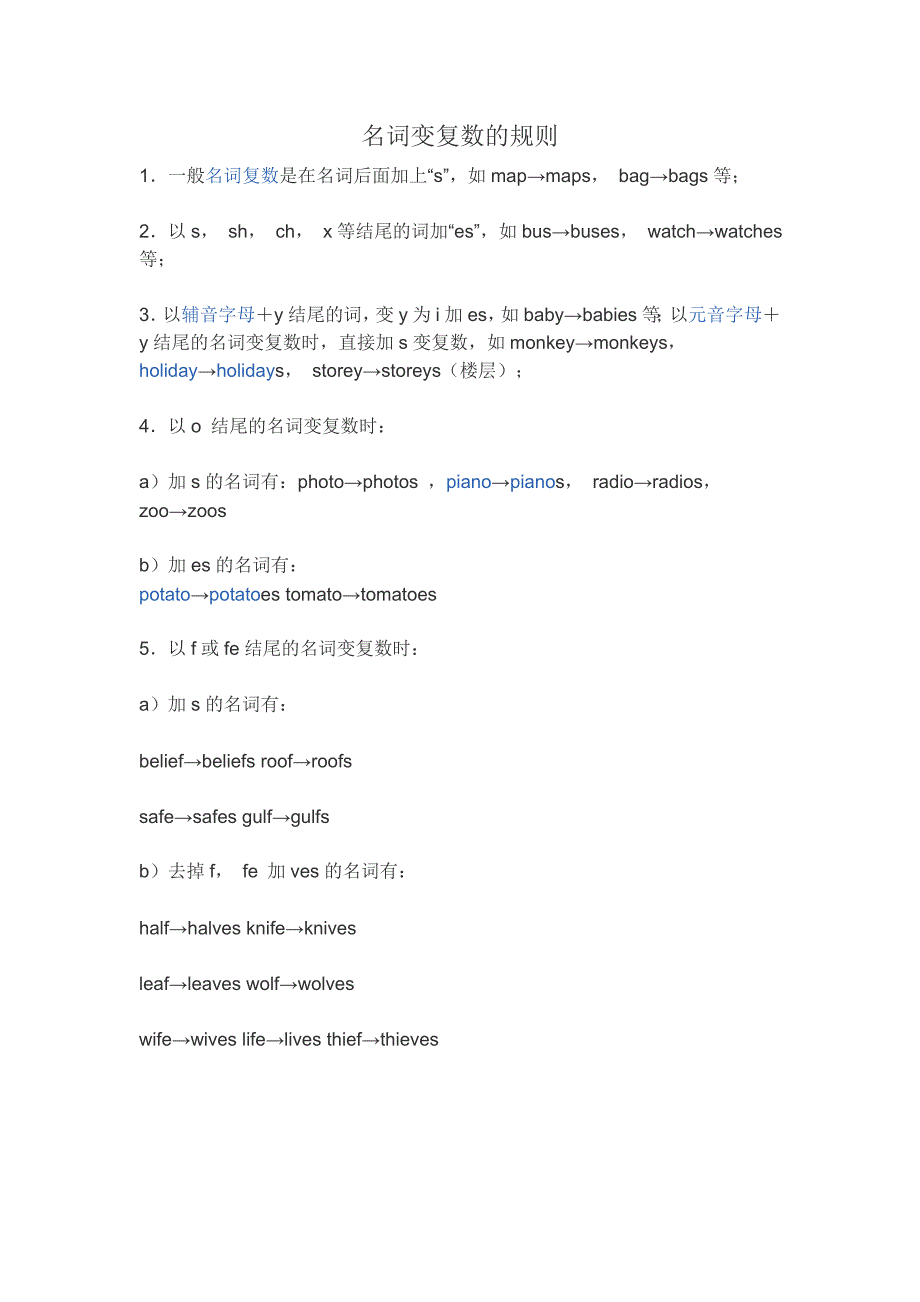 名词变复数的规则_第1页