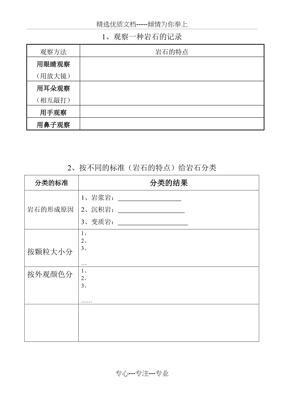 教学设计—各种各样的岩石_第4页