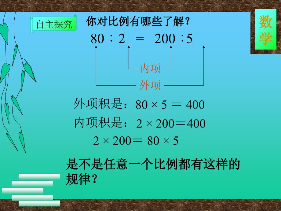 六年级下册数学课件第四单元第一节比例的意义和基本性质比例的基本性质人教新课标共11张PPT_第3页