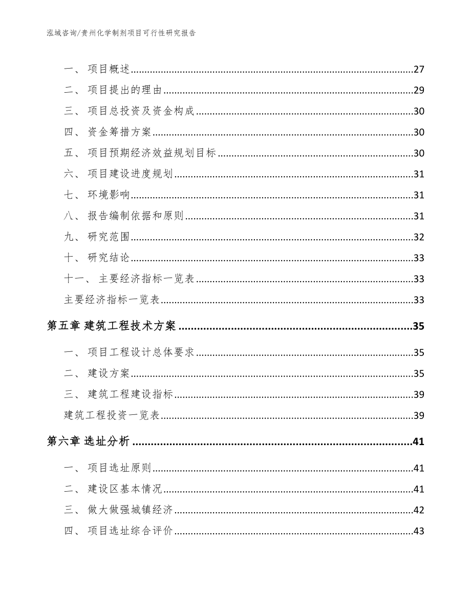 贵州化学制剂项目可行性研究报告（范文参考）_第3页